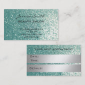 Carte de rendez-vous élégant chic faux glittery (Devant / Derrière)