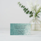 Carte de rendez-vous élégant chic faux glittery (Debout devant)