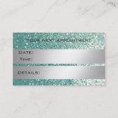 Carte de rendez-vous élégant chic faux glittery (Dos)