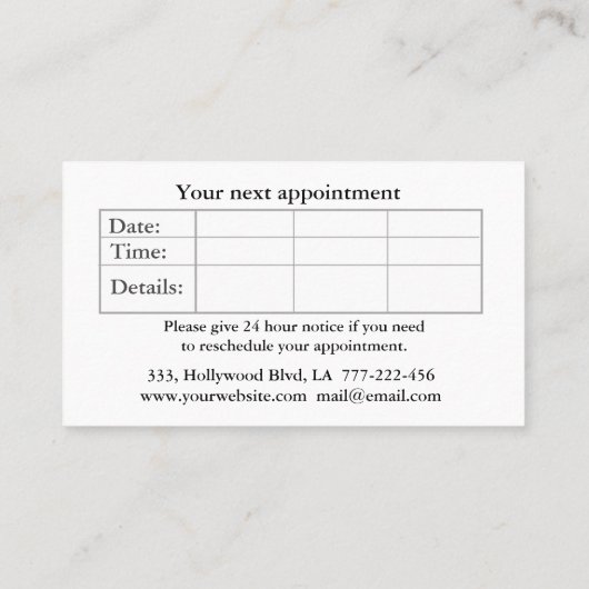 Carte De Rendez-vous Elégant ciseaux floraux d'aquarelle boho (Dos)