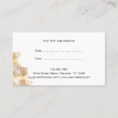 Carte De Rendez-vous Elégant Ciseaux Or Coiffeur Salon de Coiffure (Dos)