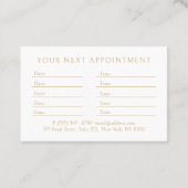 Carte De Rendez-vous Elegant Crown Salon Black Beige (Dos)