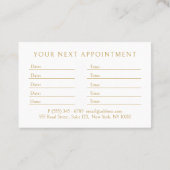 Carte De Rendez-vous Elegant Crown Salon White (Dos)