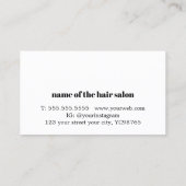 Carte De Rendez-vous Elegant Faux Golden Bold Beauty Salon  (Dos)