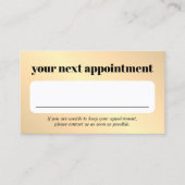 Carte De Rendez-vous Elegant Faux Golden Bold Beauty Salon  (Devant)