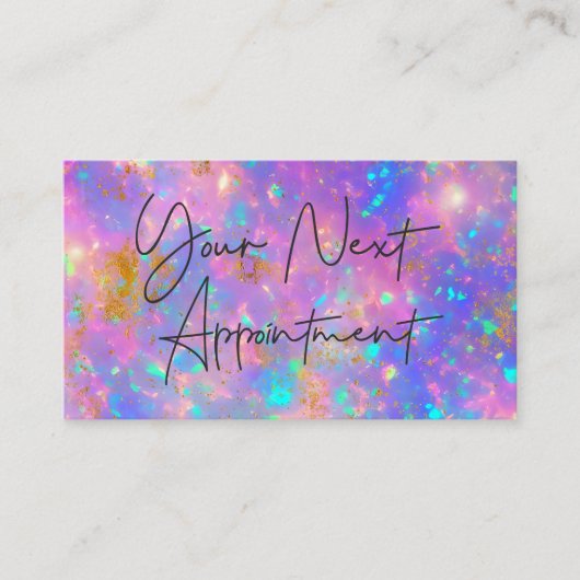 Carte de rendez-vous Elegant Gold Fire Opal (Devant)
