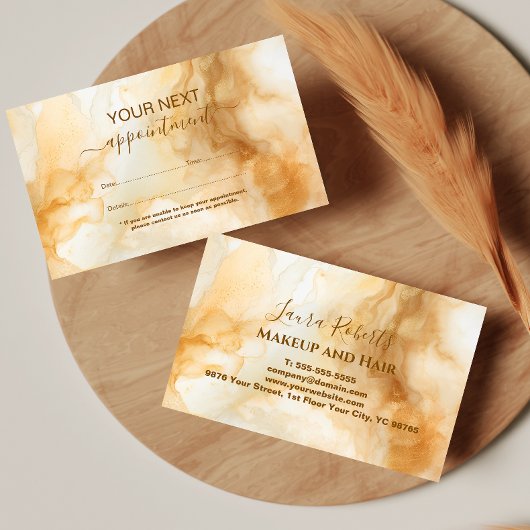Carte De Rendez-vous Elegant Gold Marble Professional
