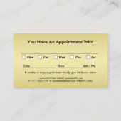 Carte De Rendez-vous Elegant Gold Signature Monogram on Black (Dos)