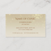 Carte De Rendez-vous Elégant Iris Optométriste Golden Eye Nomination (Dos)