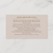 Carte De Rendez-vous Elegant Lash Technician After care Card (Dos)