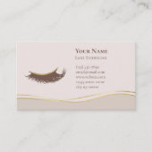 Carte De Rendez-vous Elegant Lash Technician After care Card (Devant)