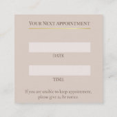 Carte De Rendez-vous Elegant Lash Technician Appointment Card (Dos)
