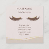Carte De Rendez-vous Elegant Lash Technician Appointment Card (Devant)