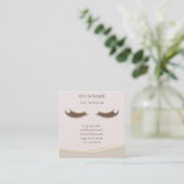 Carte De Rendez-vous Elegant Lash Technician Appointment Card (Debout devant)