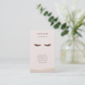 Carte De Rendez-vous Elegant Lash Technician Appointment Card (Debout devant)