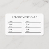 Carte De Rendez-vous Elegant Marble Black-Gold Salon (Dos)