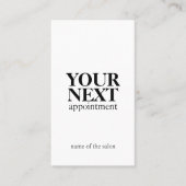 Carte De Rendez-vous Élégant minimal noir blanc gras (Devant)