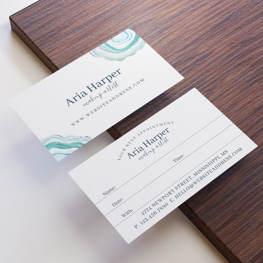 Carte De Rendez-vous Elégant Mint Green Geode Gold Parties scintillant