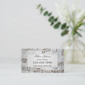 Carte De Rendez-vous Elegant Music Lessons (Debout devant)