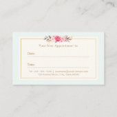 Carte de rendez-vous Elégant Pastel Aquarelle Flor (Dos)