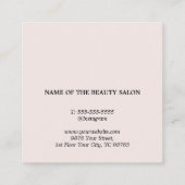 Carte De Rendez-vous Elégant Pastel Blanc Gras Salon (Dos)