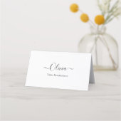 Carte De Rendez-vous Elegant Personalized Wedding Place Card – Simple (Devant)