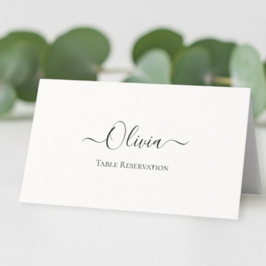 Carte De Rendez-vous Elegant Personalized Wedding Place Card – Simple