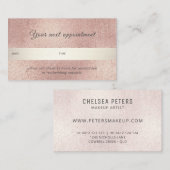 Carte De Rendez-vous Élégant Rose Gold Shimmer Professional (Devant / Derrière)