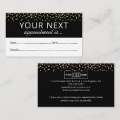 Carte De Rendez-vous Élégant Salon de beauté Parties scintillant Suivan (Devant / Derrière)