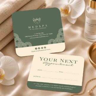 Carte De Rendez-vous Élégant Salon d'Esthétique en Terracotta Spa Bien-