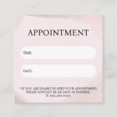 Carte De Rendez-vous Elégant Salon Pastel Texture (Devant)