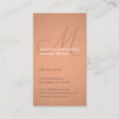 Carte De Rendez-vous Élégant Script Monogramme Faux Cuivre Foil Vertica (Devant)