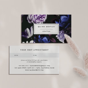 Carte De Rendez-vous Élégant violet foncé floral
