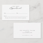 carte de rendez-vous élégante (Devant / Derrière)