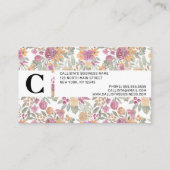 Carte De Rendez-vous Elégante aquarelle rose jaune doré (Dos)