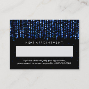Carte de rendez-vous élégante Blue Stars Confett