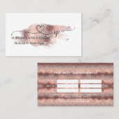 Carte De Rendez-vous Élégante calligraphie Or Monogramme professionnel (Devant / Derrière)