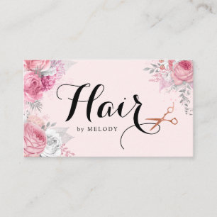 Carte De Rendez-vous Elégante coiffeuse rose en cuivre