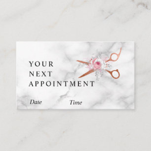Carte De Rendez-vous Elégante coiffeuse rose en cuivre