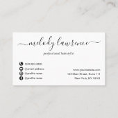 Carte De Rendez-vous Elégante coiffeuse rose en cuivre (Dos)