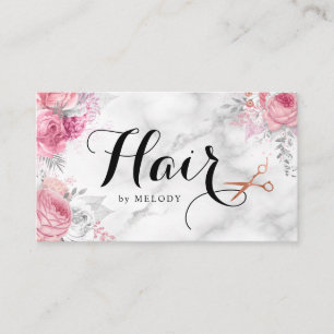 Carte De Rendez-vous Elégante coiffeuse rose en cuivre
