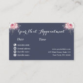 Carte De Rendez-vous Elégante coiffeuse rose en cuivre (Dos)