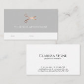 Carte De Rendez-vous Elégante coupe-cheveux rose d'or (Devant / Derrière)