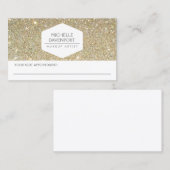 CARTE DE RENDEZ-VOUS ÉLÉGANTE EN PARTIES SCINTILLA (Devant / Derrière)