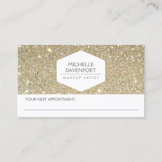 CARTE DE RENDEZ-VOUS ÉLÉGANTE EN PARTIES SCINTILLA (Devant)