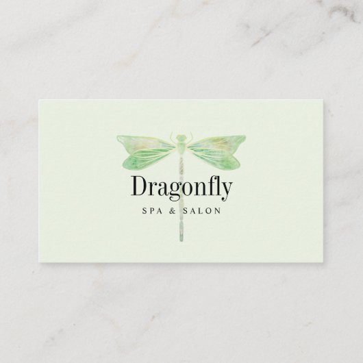 Carte De Rendez-vous Elégante libellule vert de la Monnaie (Dos)