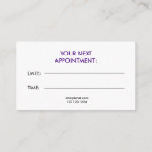 Carte De Rendez-vous Elégante Parties scintillant violet Floral Coiffeu (Dos)