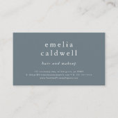 Carte De Rendez-vous EMELIA Minimal Blue Rustic Small Business Rappel (Devant)