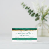 Carte de rendez-vous Emerald Green and Gold Waterc (Debout devant)