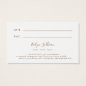 carte de rendez-vous en beige et menthe tropicale (Dos)